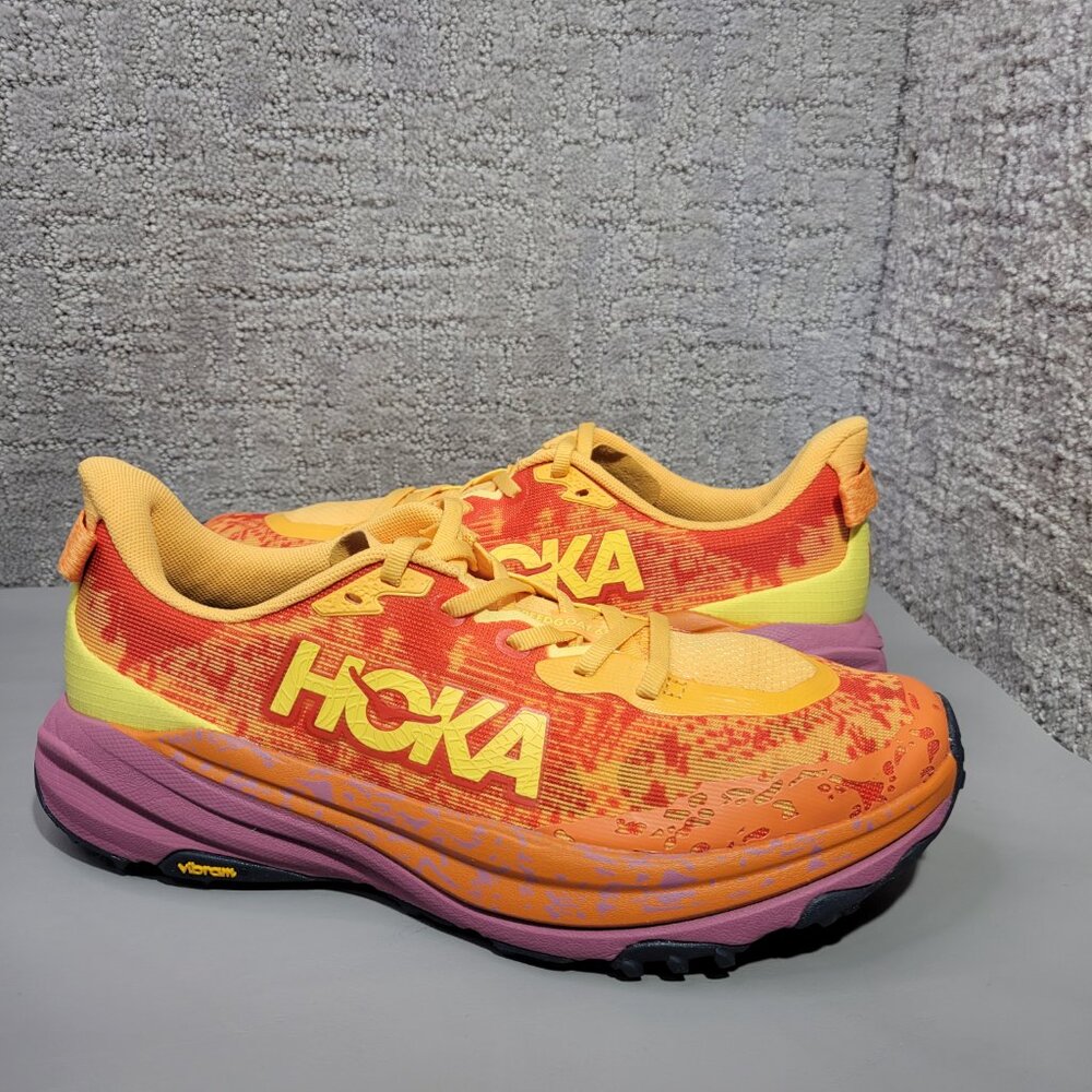 Hoka One One Speedgoat 6 Womens Size US 9.5B Sherbet Beet Root Running Shoes - Picture 10 of 13